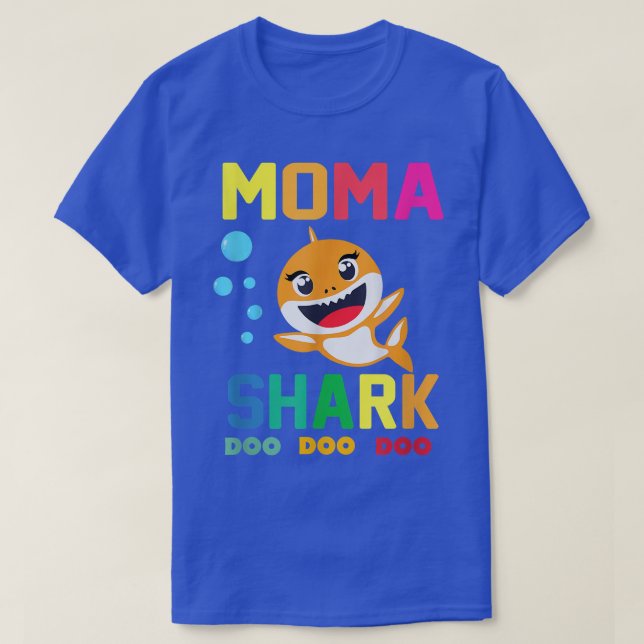 Camiseta Dia de as mães da Família de Lover de Tubarão Moma (Frente do Design)