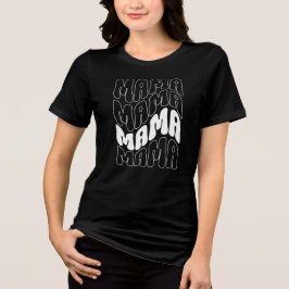 Camiseta Dia de as mães da Mãe Bonita de Groové Preta Mãe