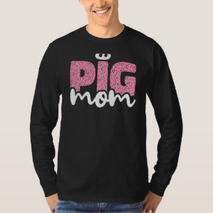 Camiseta Dia de as mães da mãe de porco rosa-rosa-rosa-rosa