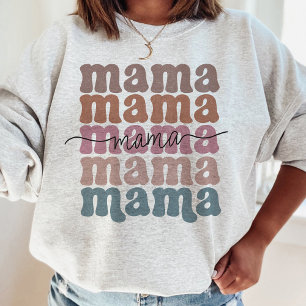 Camiseta Dia de as mães da mãe retro empilhado