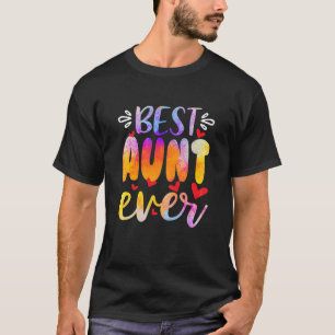 Camiseta Dia de as mães da melhor tia do mundo das mulhere