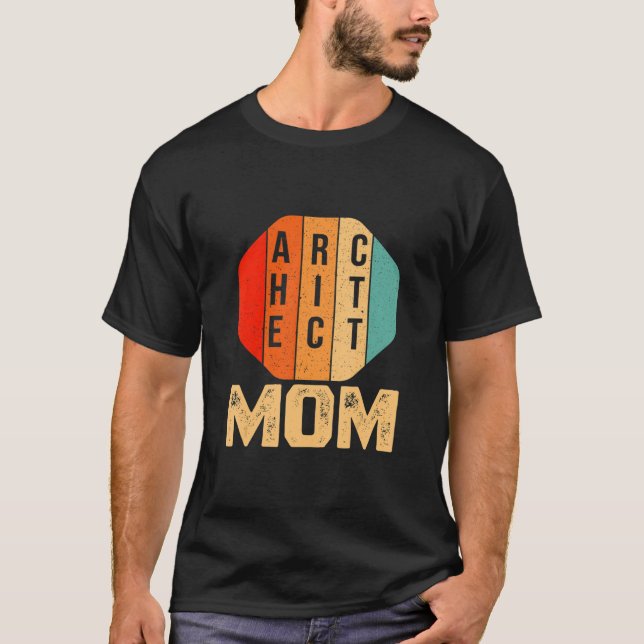 Camiseta Dia de as mães da Retro Architect Mãe (Frente)