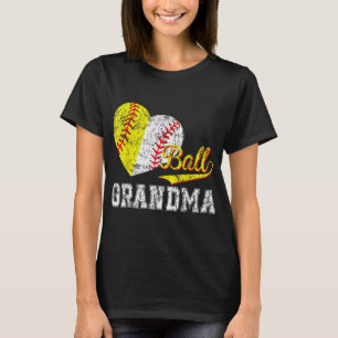 Camiseta Dia de as mães da vovó do coração de bola de beise