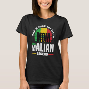 Camiseta Dia de as mães de Bandeira do Mali Mali