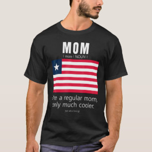 Camiseta Dia de as mães de bandeira Patriarca Liberiano Ame