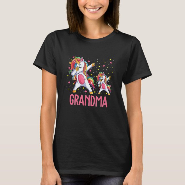 Camiseta Dia de as mães de bebê da avó unicorn (Frente)