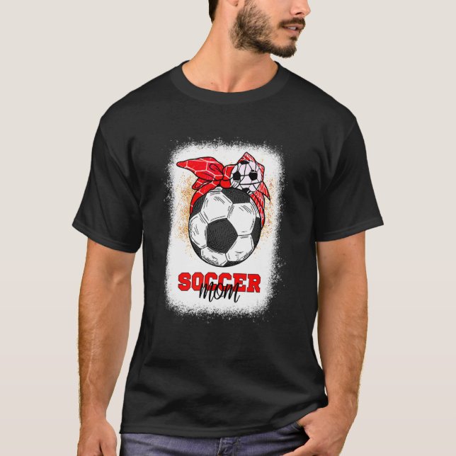 Camiseta Dia de as mães de bola 2022 Soccer Mãe (Frente)
