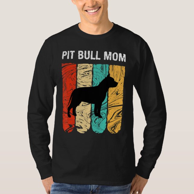 Camiseta Dia de as mães De Cachorro Mãe De Touro (Frente)