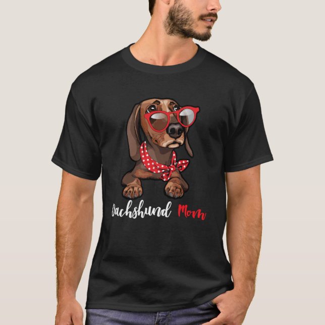 Camiseta Dia de as mães de Cães e Dachshund da Mãe (Frente)