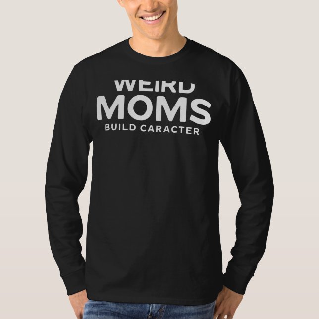 Camiseta Dia de as mães de Caractere de Compilação do Weird (Frente)
