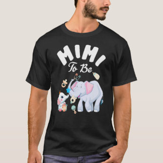 Camiseta Dia de as mães De Chá de fraldas Elefante Mimi