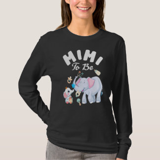 Camiseta Dia de as mães De Chá de fraldas Elefante Mimi