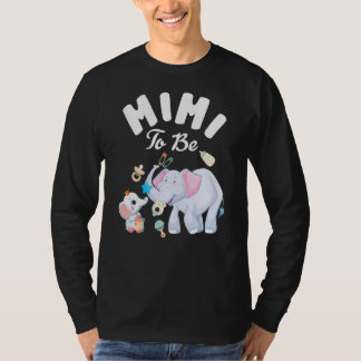 Camiseta Dia de as mães De Chá de fraldas Elefante Mimi