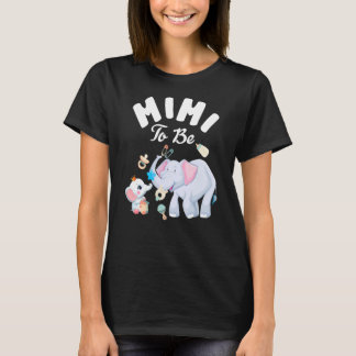 Camiseta Dia de as mães De Chá de fraldas Elefante Mimi