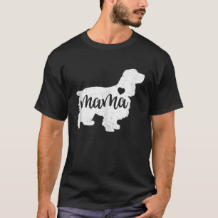 Camiseta Dia de as mães de Cocker Spaniel Mama Cachorro Mãe