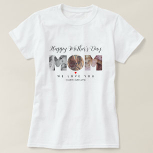 Camiseta Dia de as mães de Colagem de Fotos Mães Ofertas Pe