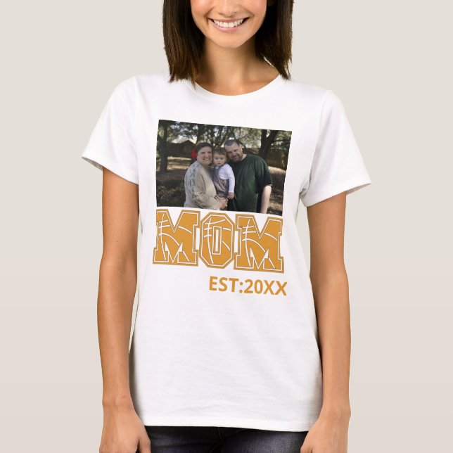 Camiseta Dia de as mães de fotos personalizada Esportes Mãe (Frente)