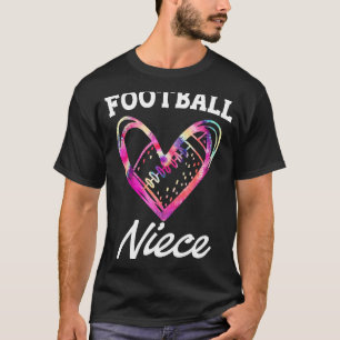 Camiseta Dia de as mães de Futebol Niece Tie Dye Heart
