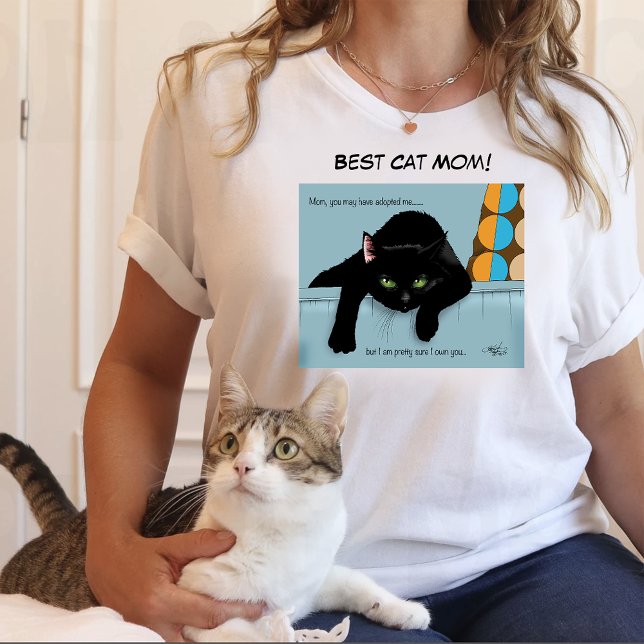 Camiseta Dia de as mães de Gato Negro (Criador carregado)