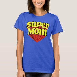 Camiseta Dia de as mães de logotipo Super Mãe