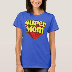 Camiseta Dia de as mães de logotipo Super Mãe