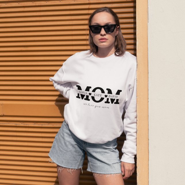 Camiseta Dia de as mães de Nome de Crianças Modernas Person (Criador carregado)