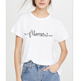 Camiseta Dia de as mães de Nomes de Crianças da Mãe Moderna