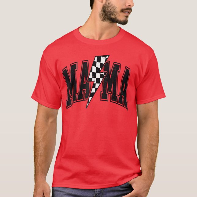 Camiseta Dia de as mães de relâmpago da mãe verificada b (Frente)