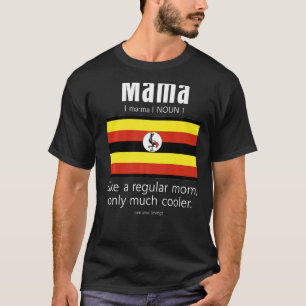 Camiseta Dia de as mães de Sinalizador Patriótico do Uganda