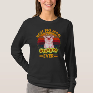 Camiseta Dia de as mães De Suíno Melhor Porco Mãe Na Agricu
