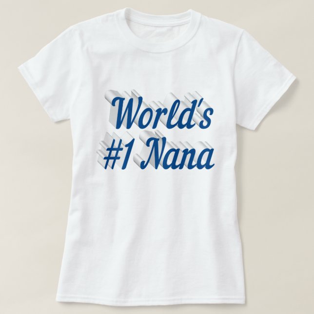 Camiseta Dia de as mães de texto azul marinho da Nana (Frente do Design)