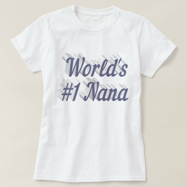 Camiseta Dia de as mães de texto da cinza Nana (Frente do Design)