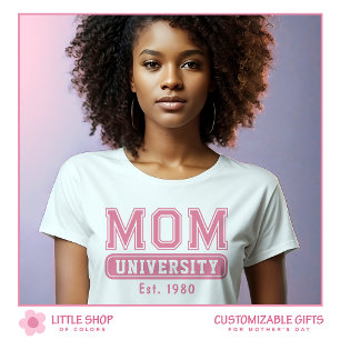 Camiseta Dia de as mães de Tipografia da Universidade de Mã