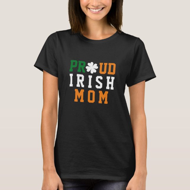 Camiseta Dia de as mães de Trevo Irlandês Shamrock Clover (Frente)