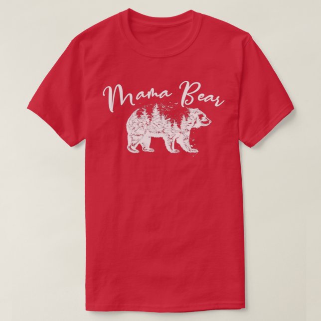 Camiseta Dia de as mães de Urso da Mamãe (3) (Frente do Design)