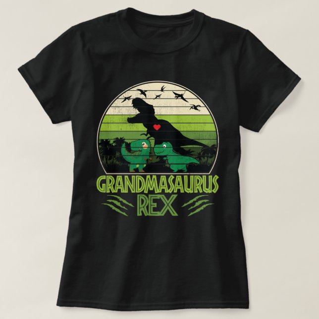Camiseta Dia de as mães do Grandmasaurus Rex Funny Dinossau (Frente do Design)