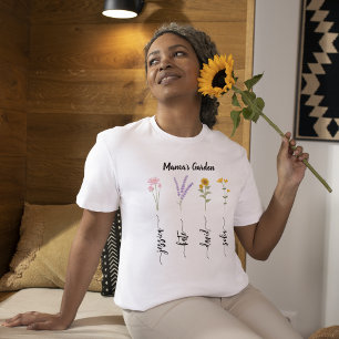 Camiseta Dia de as mães do nome das crianças personalizadas