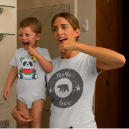 Camiseta Dia de as mães do Urso da Mamãe Retro