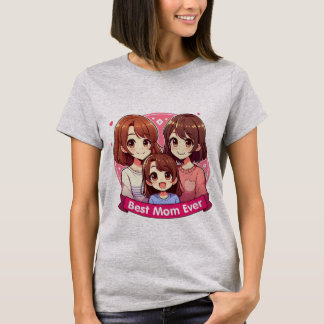 Camiseta Dia de as mães - Duas mães e sua filha