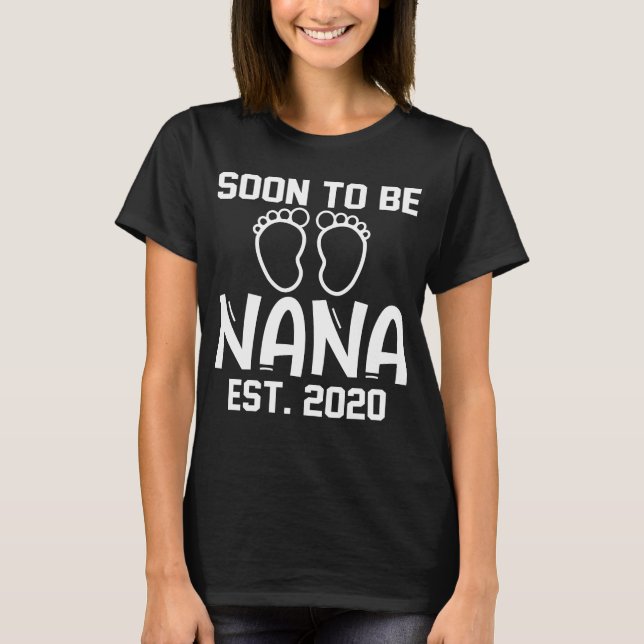 Camiseta Dia de as mães Em Breve Ser Nana Avó (Frente)