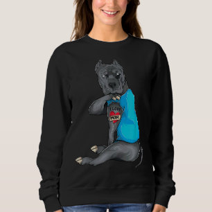 Camiseta Dia de as mães Engraçado Cachorro Pitbull Eu Amo M