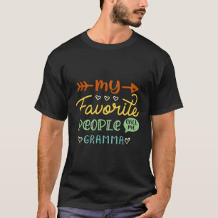 Camiseta Dia de as mães Engraçado Presente Meus Pessoas Fav