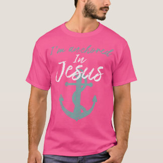 Camiseta Dia de as mães Eu Estou Ancorado Em Jesus Mulheres