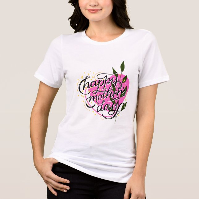 Camiseta Dia de as mães Feliz (Frente)