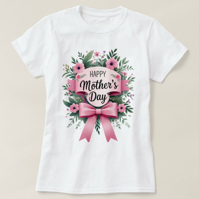 Camiseta Dia de as mães Feliz (Frente do Design)