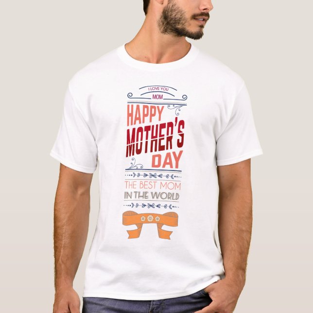 Camiseta Dia de as mães FELIZ (Frente)