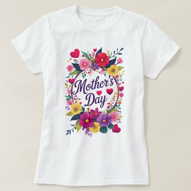 Camiseta Dia de as mães Feliz (Frente do Design)