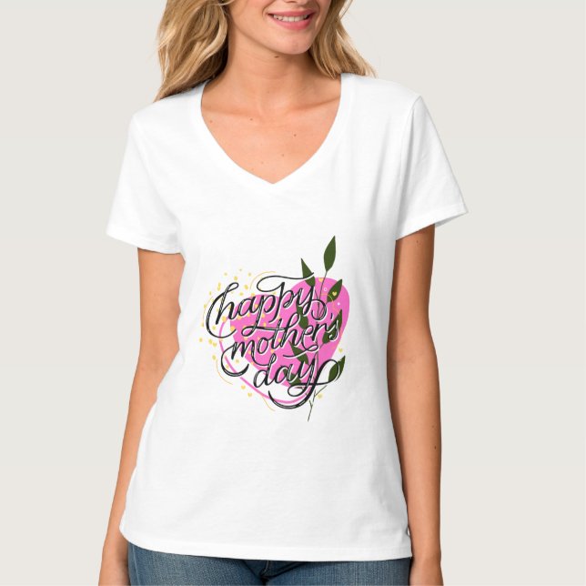 Camiseta Dia de as mães Feliz (Frente)