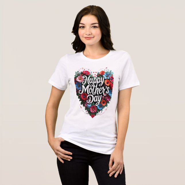 Camiseta Dia de as mães Feliz (Frente Completa)