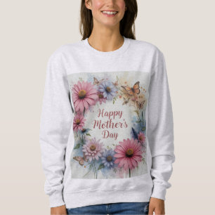 Camiseta Dia de as mães Feliz de Flores Selvagens